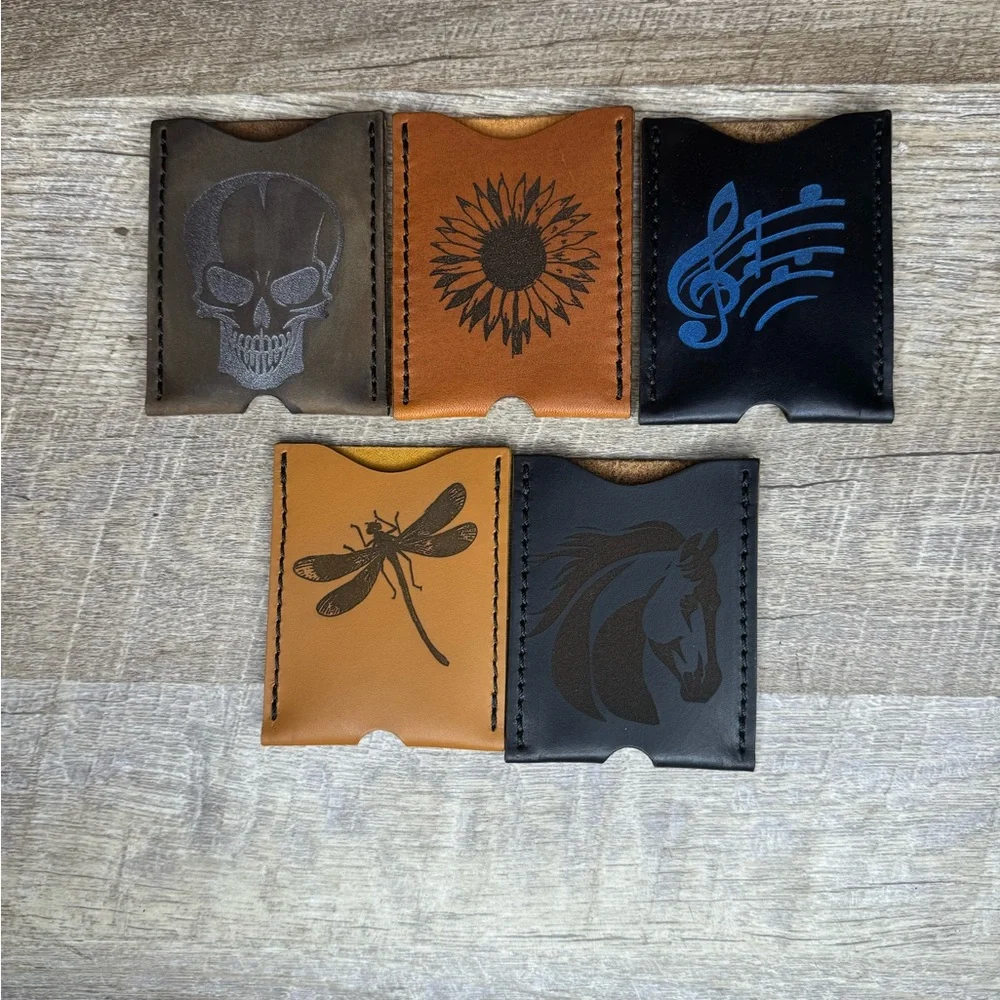 Leather Card Sleeve Wallet, Credit Card Holder, unisex